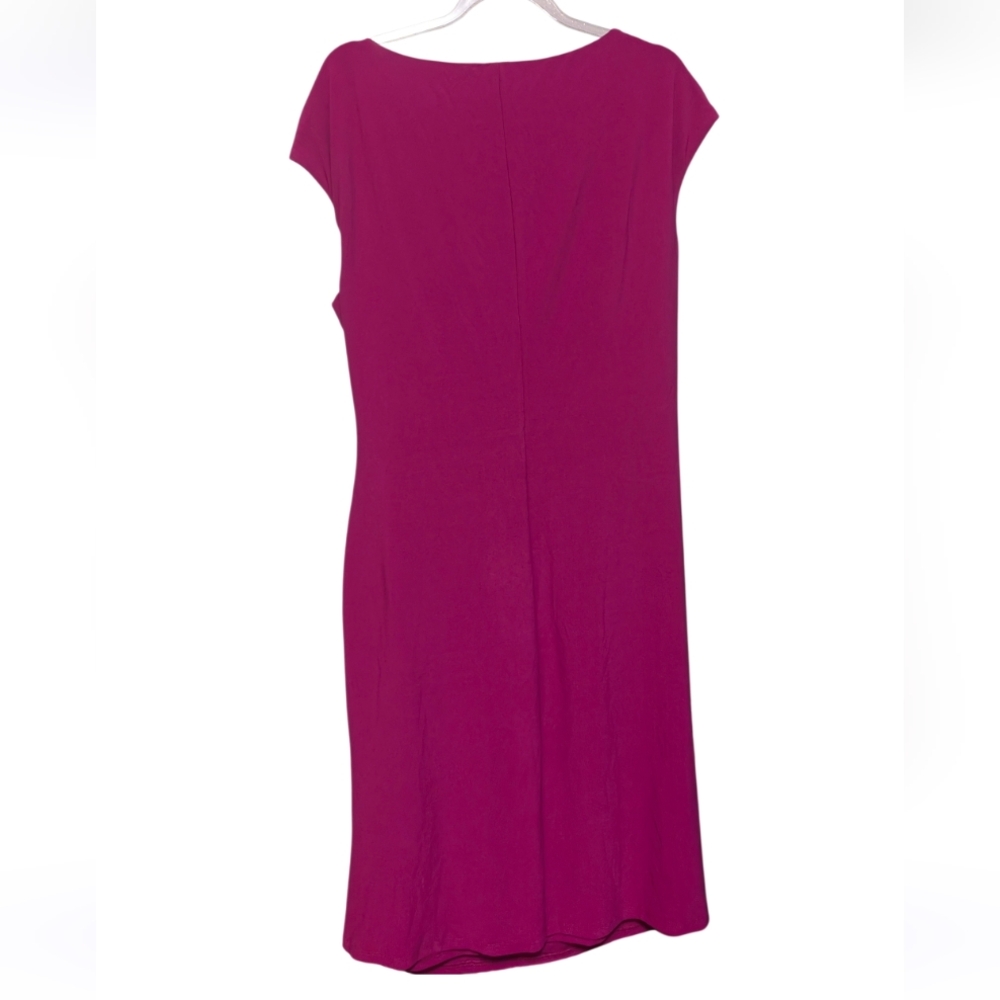 Anne Klein Magenta Draped Dress - Picture 2 of 4